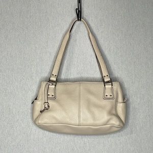 Fossil, cream leather bag.